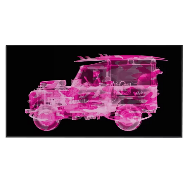 Land Rover Pink Camouflage framed