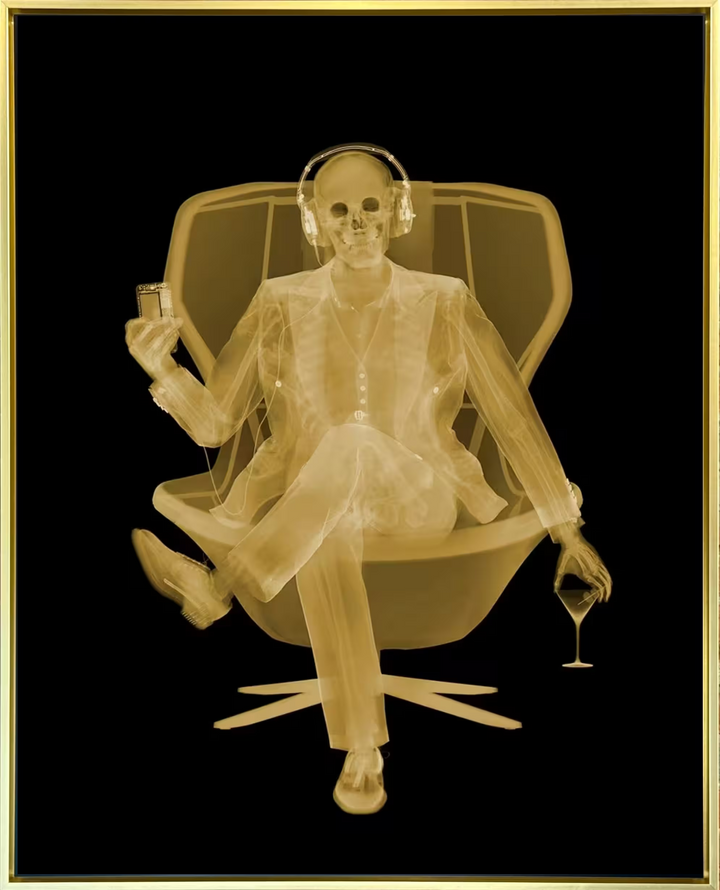 Nick Veasey Easy Listener Golden Era framed