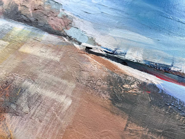 A Debbie Boon original of an abstract seascape, the title is Vanishing Point West Runton