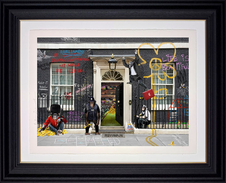 Welcome to the Circus by Mr Brainwash available from Startle in black frame