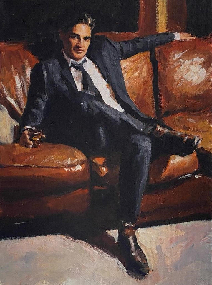 Whiskey on the Couch II by Fabian Perez