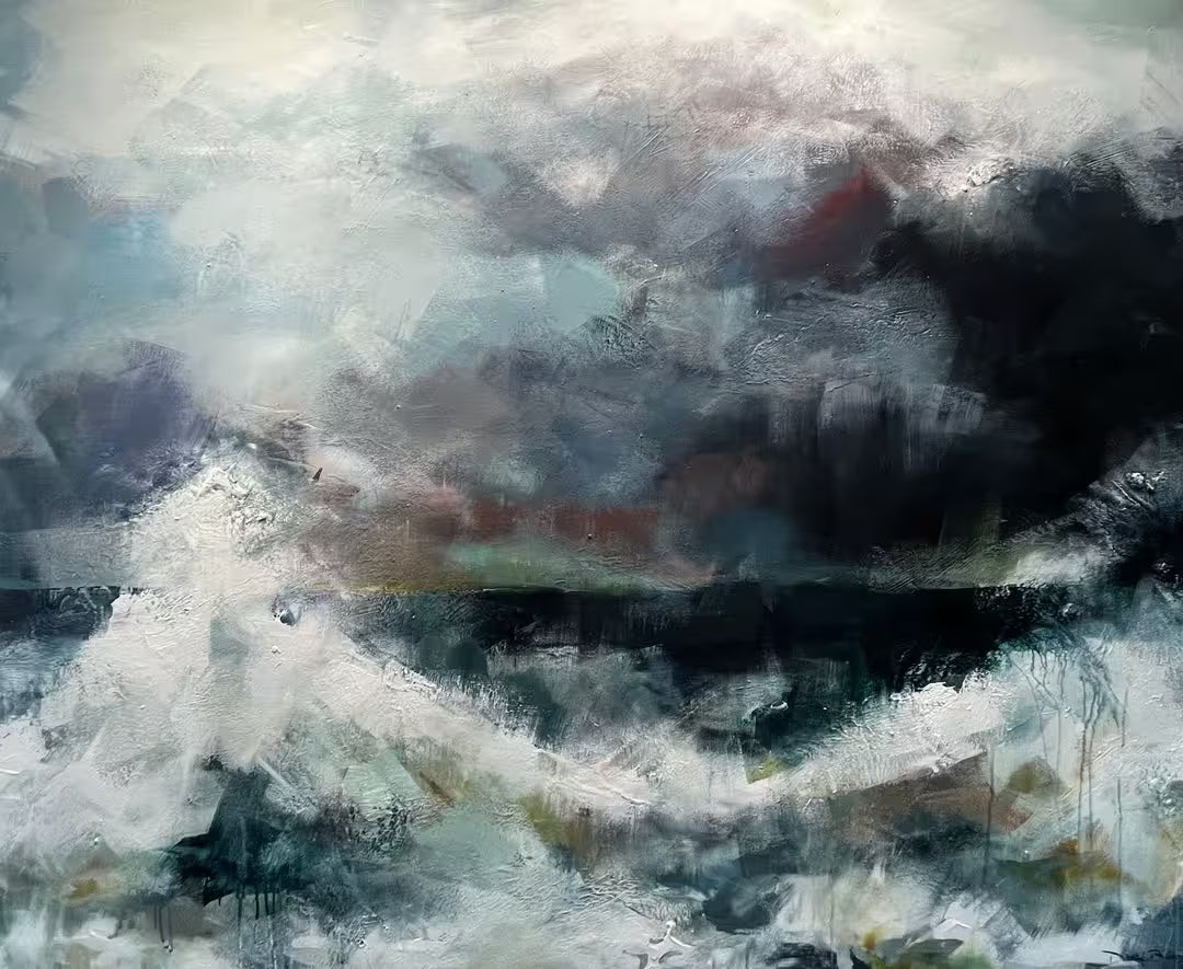 A Debbie Boon original of crashing stormy waves, the title is Wild Waves