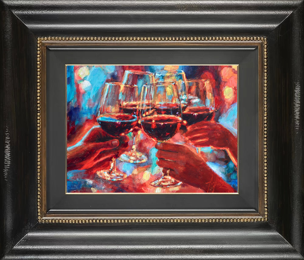 Wine And Blue Lights by Fabian Perez