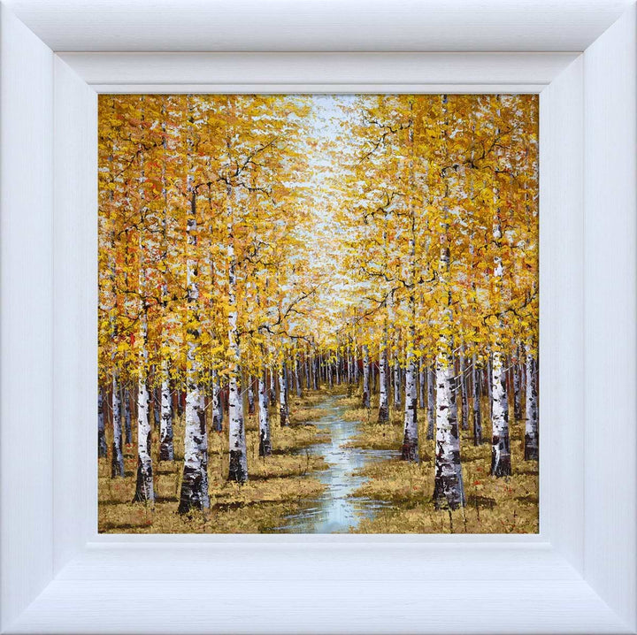 Echoes of Gold in white frame by Inam