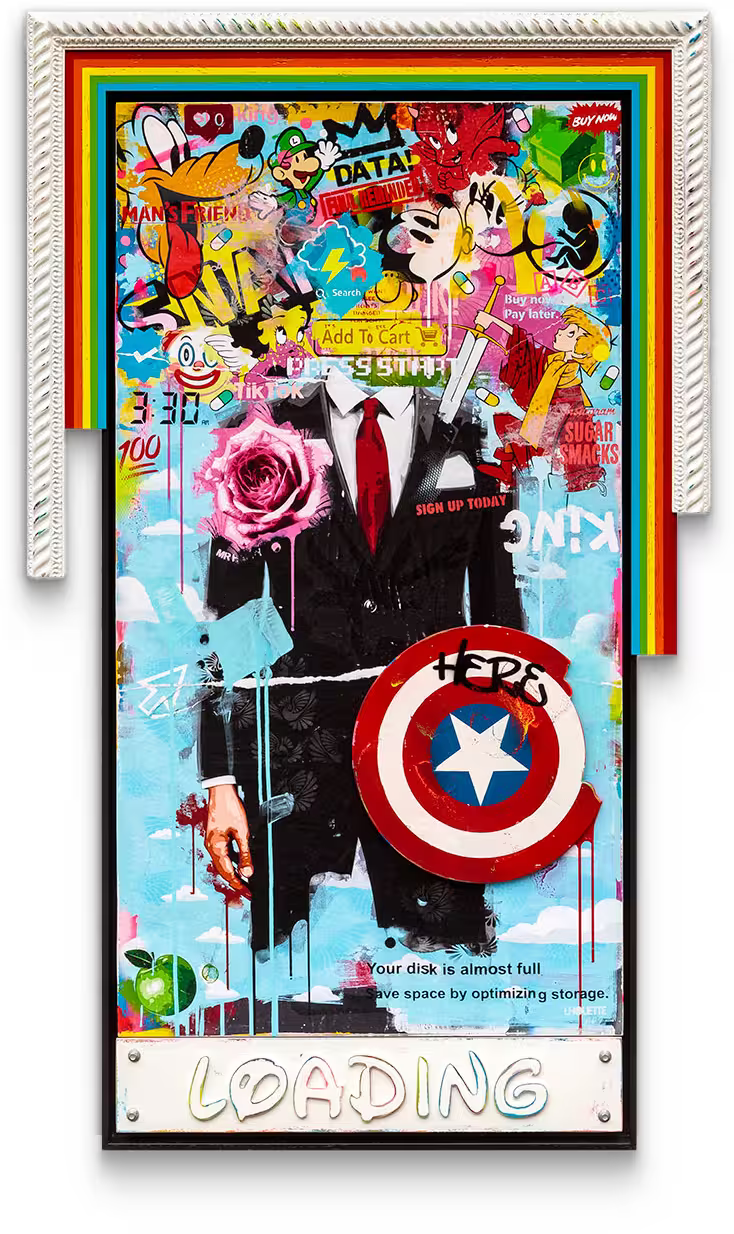 A Lhouette limited edition mixed media piece, the title is Hadscpace- Legacy Edition