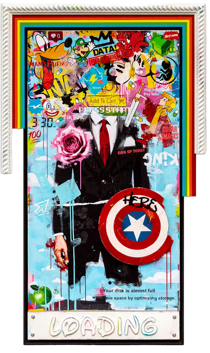 A Lhouette limited edition mixed media piece, the title is Hadscpace- Legacy Edition