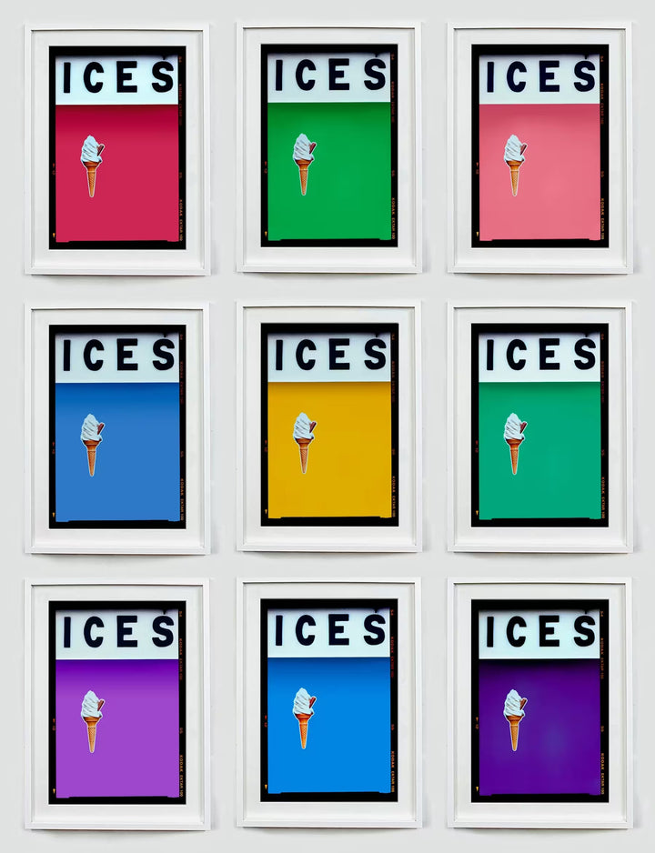 A limited edition photograph by Richard Heeps using vibrant colours, the title is Ices Multicolour Set of Nine