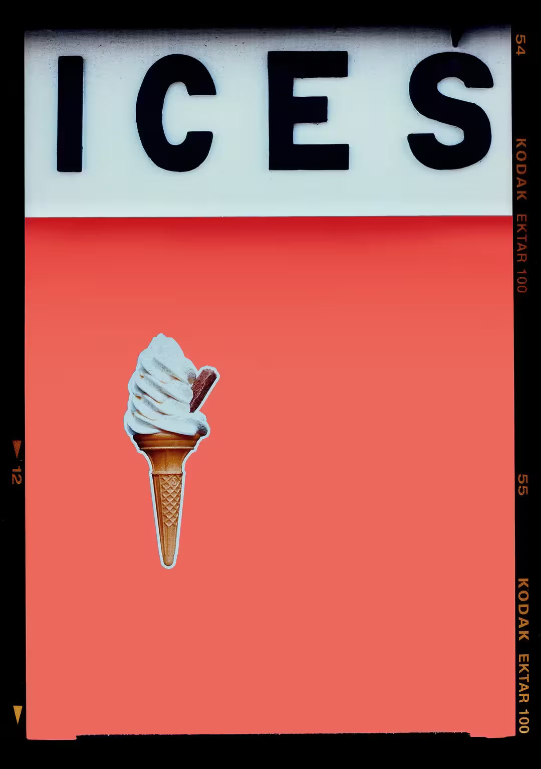 A limited edition photograph by Richard Heeps using vibrant colours, the title is Ices (Melondrama)
