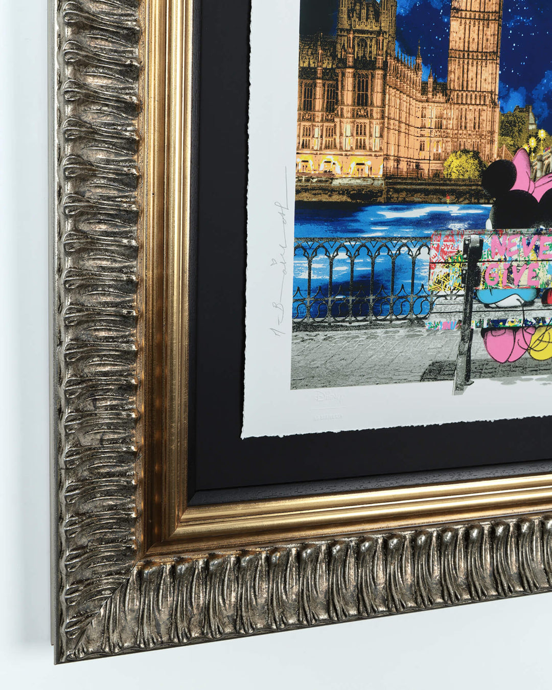 Mr Brainwash A Sky Full of Promise close up of ornate frame