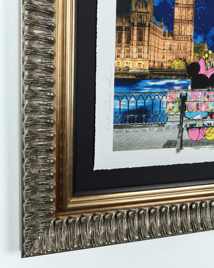 Mr Brainwash A Sky Full of Promise close up of ornate frame